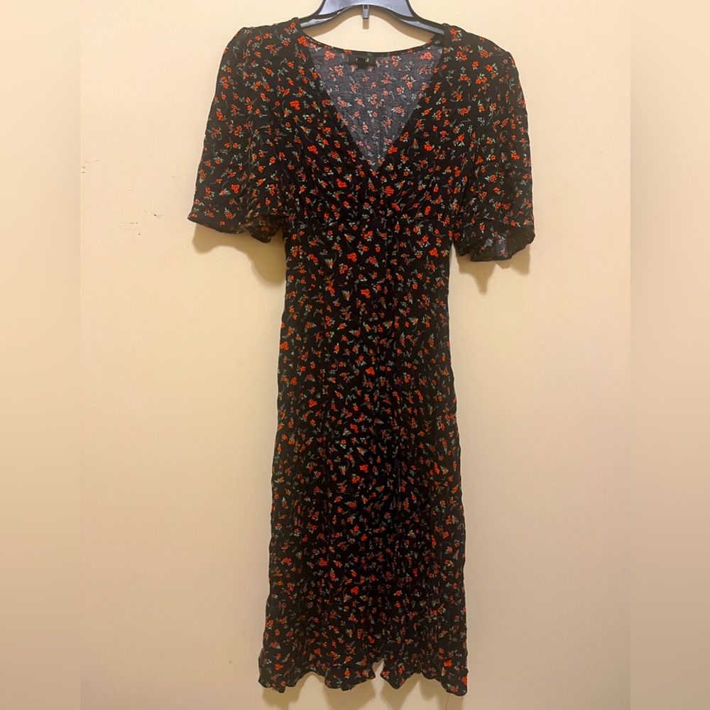 AFRM Cottage Core Midi Floral Dress – Size Small